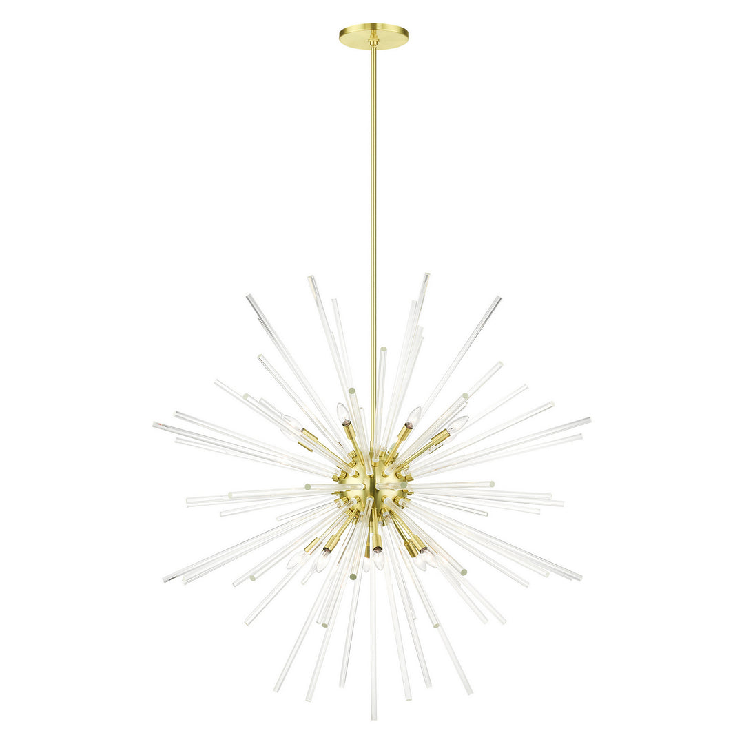 Livex Utopia 41260-12 Chandelier Light - Satin Brass