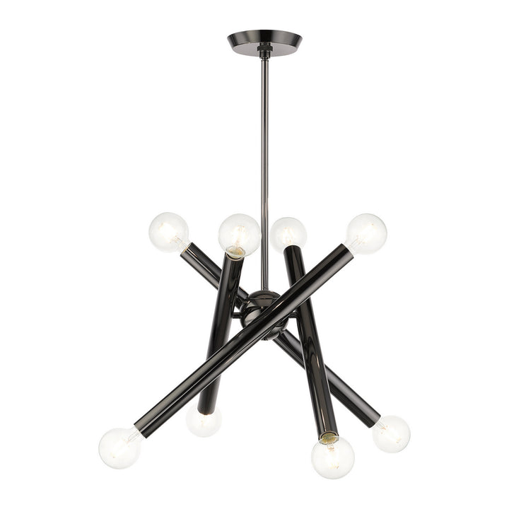Livex Stafford 45584-46 Chandelier Light - Black Chrome