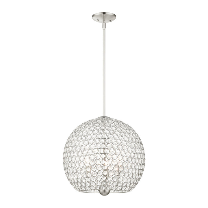 Livex Cassandra 45723-91 Pendant Light - Brushed Nickel