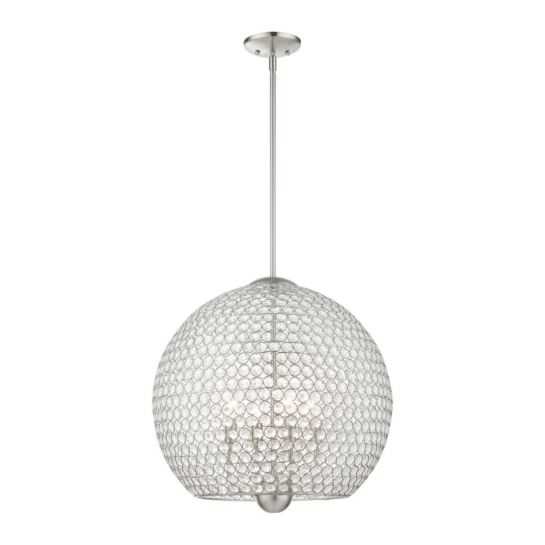 Livex Cassandra 45724-91 Pendant Light - Brushed Nickel