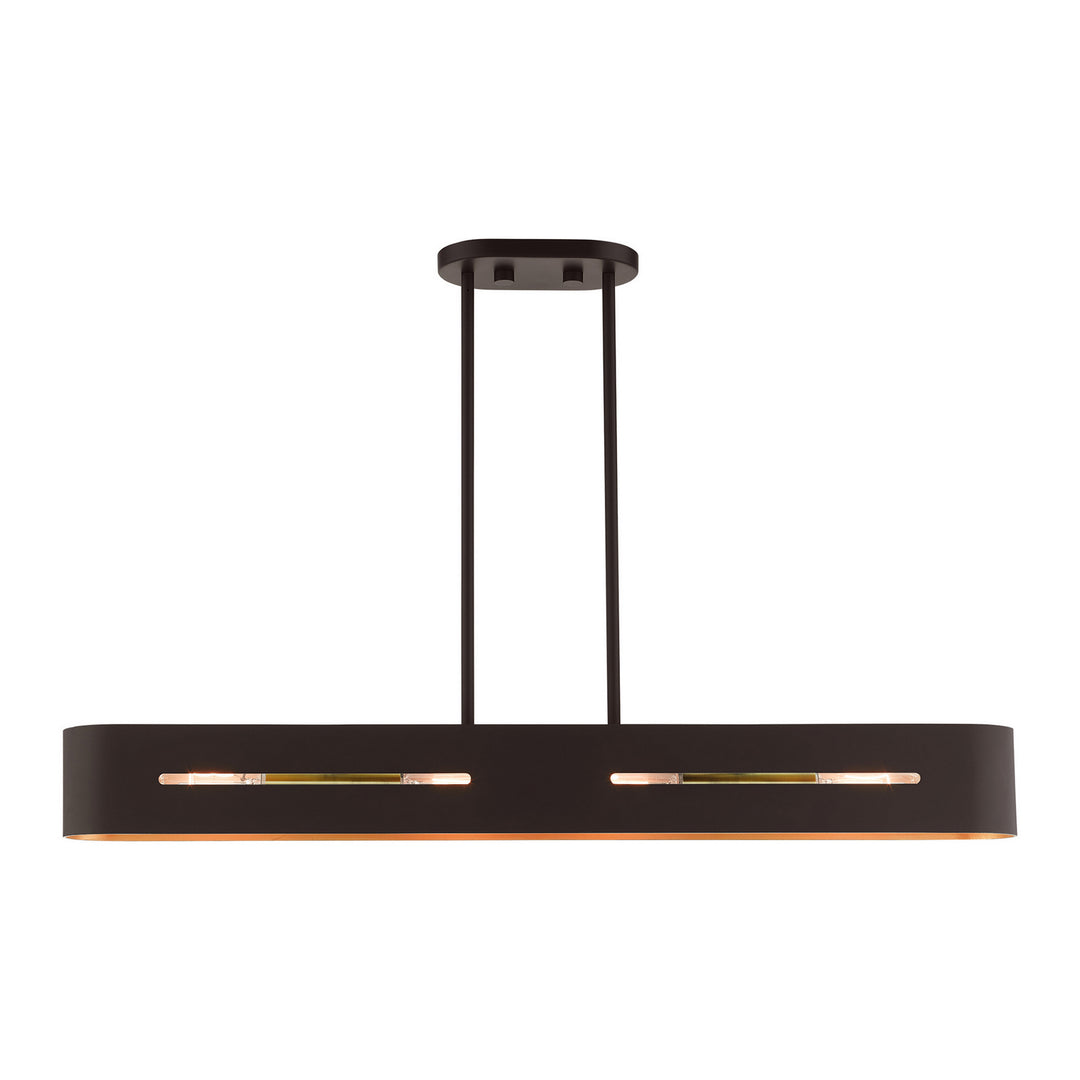 Livex Ravena 45767-07 Pendant Light - Bronze w/ Antique Brasss