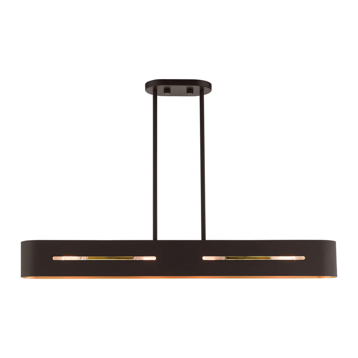 Livex Ravena 45767-07 Pendant Light - Bronze w/ Antique Brasss