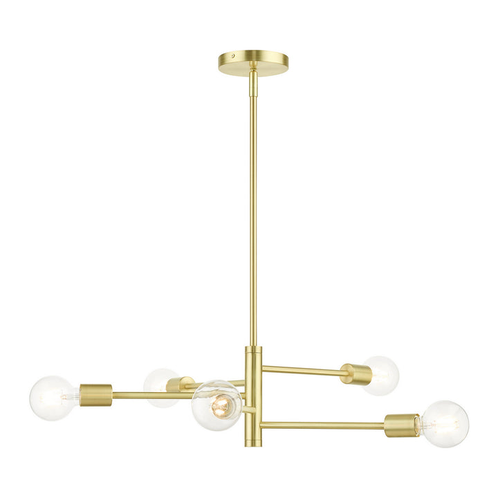 Livex Bannister 45865-12 Chandelier Light - Satin Brass