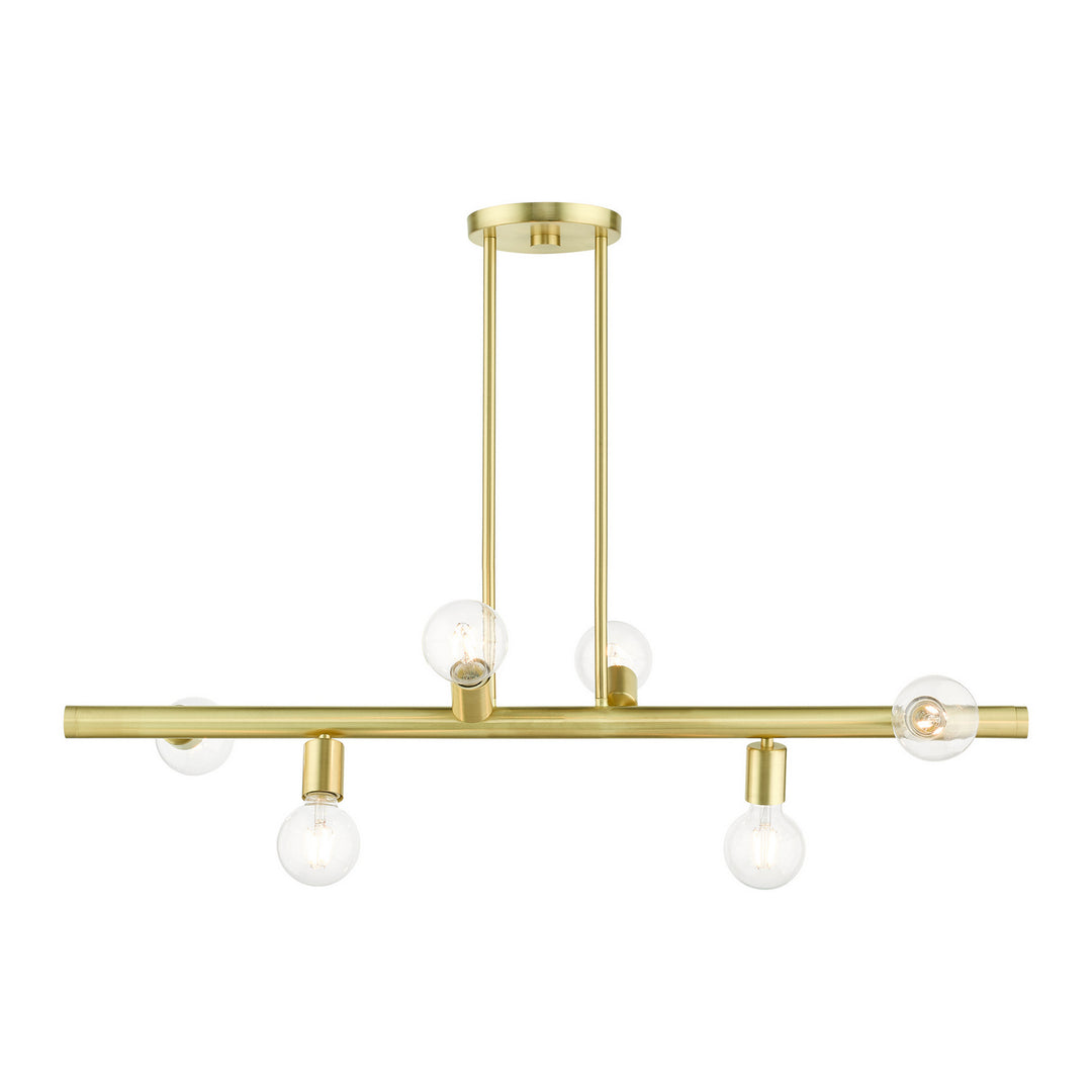 Livex Bannister 45866-12 Pendant Light - Satin Brass