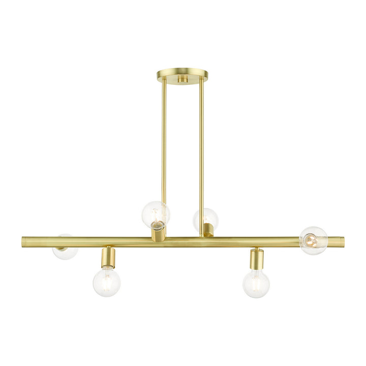 Livex Bannister 45866-12 Pendant Light - Satin Brass