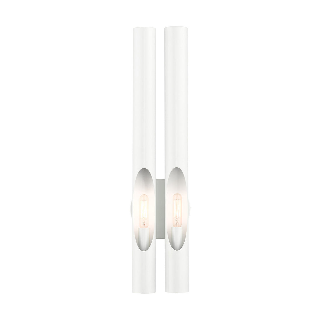 Livex Acra 45912-69 Wall Sconce Light - Shiny White