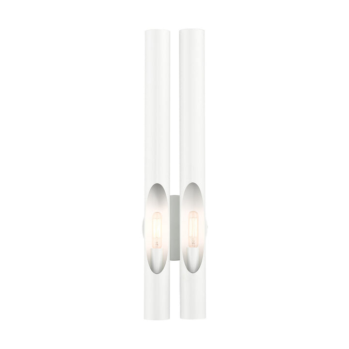 Livex Acra 45912-69 Wall Sconce Light - Shiny White