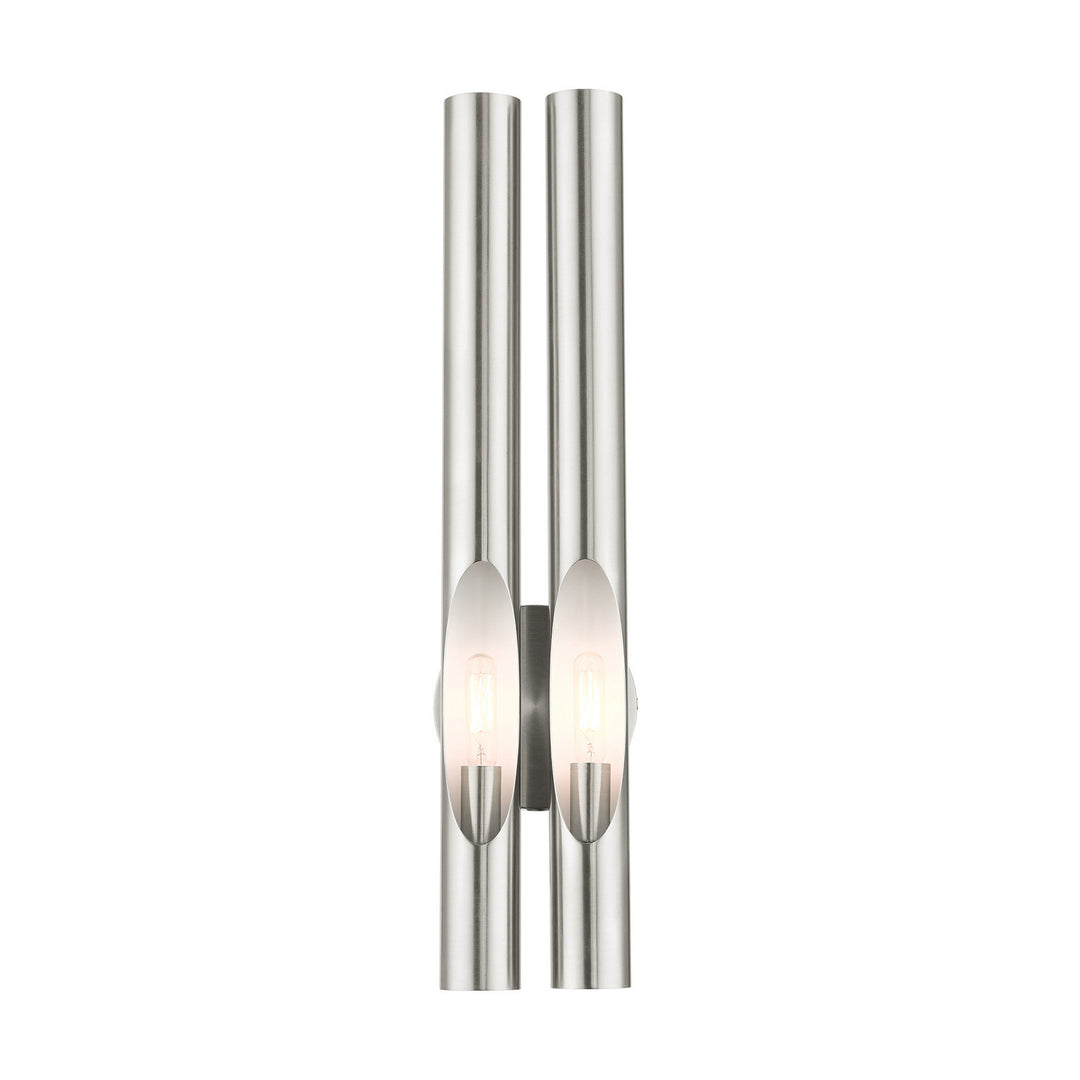 Livex Acra 45912-91 Wall Sconce Light - Brushed Nickel