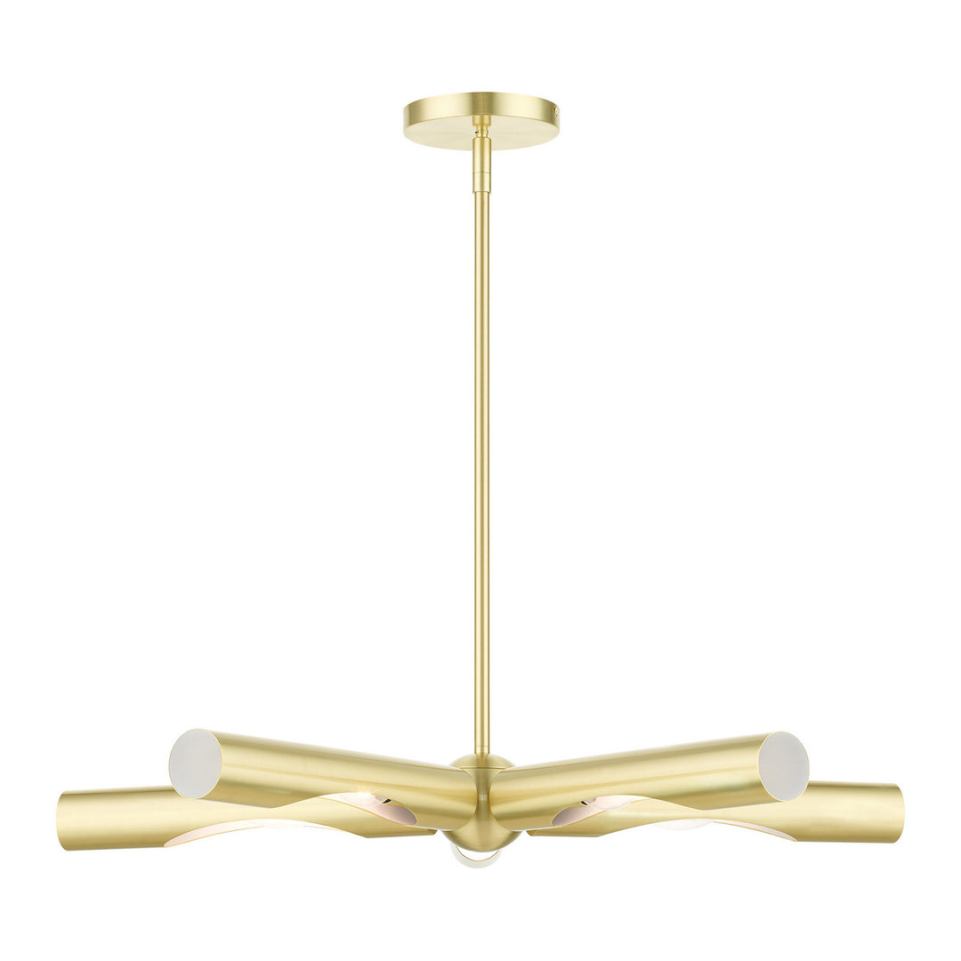 Livex Acra 45915-12 Chandelier Light - Satin Brass