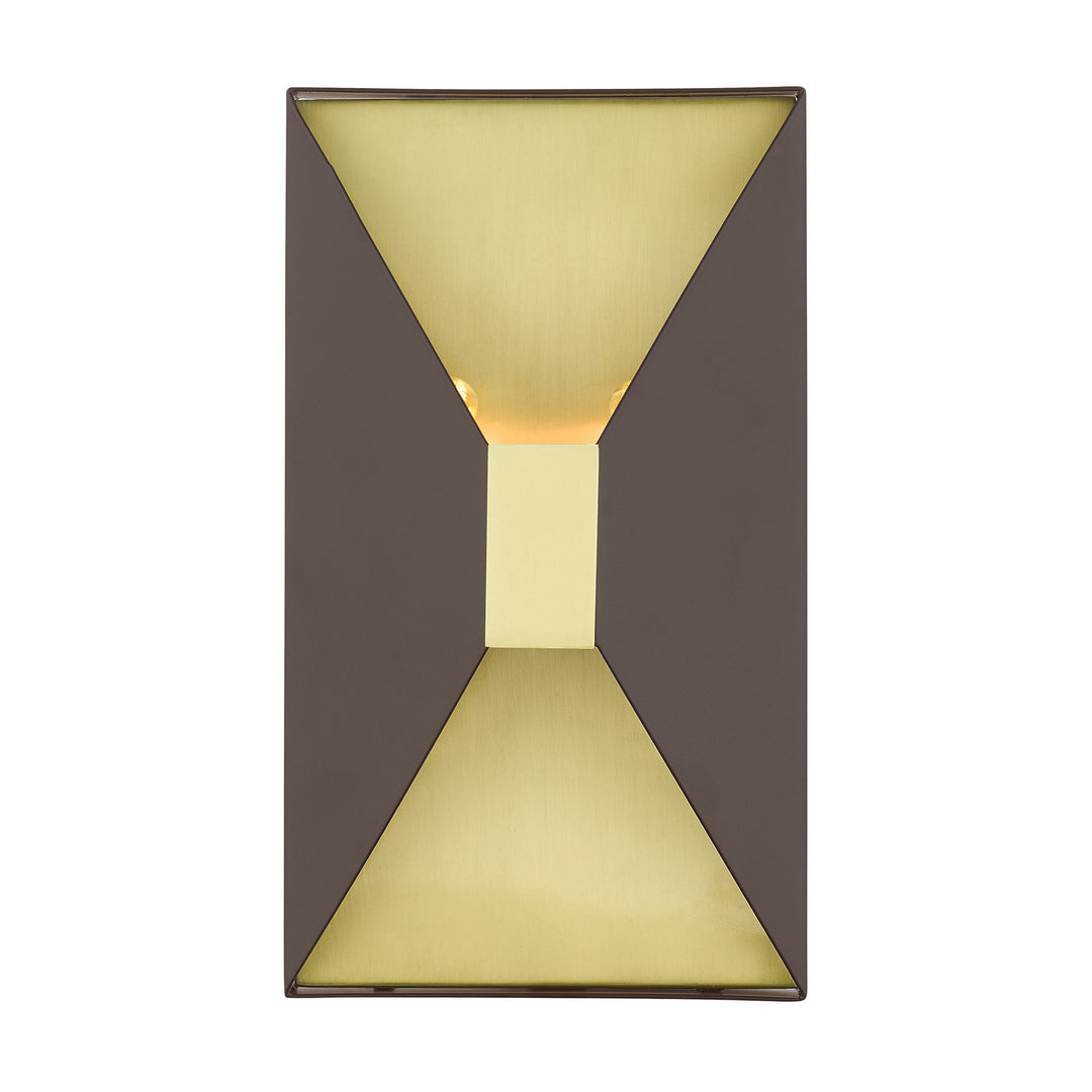 Livex Lexford 46002-07 Wall Sconce Light - Bronze w/ Satin Brasss