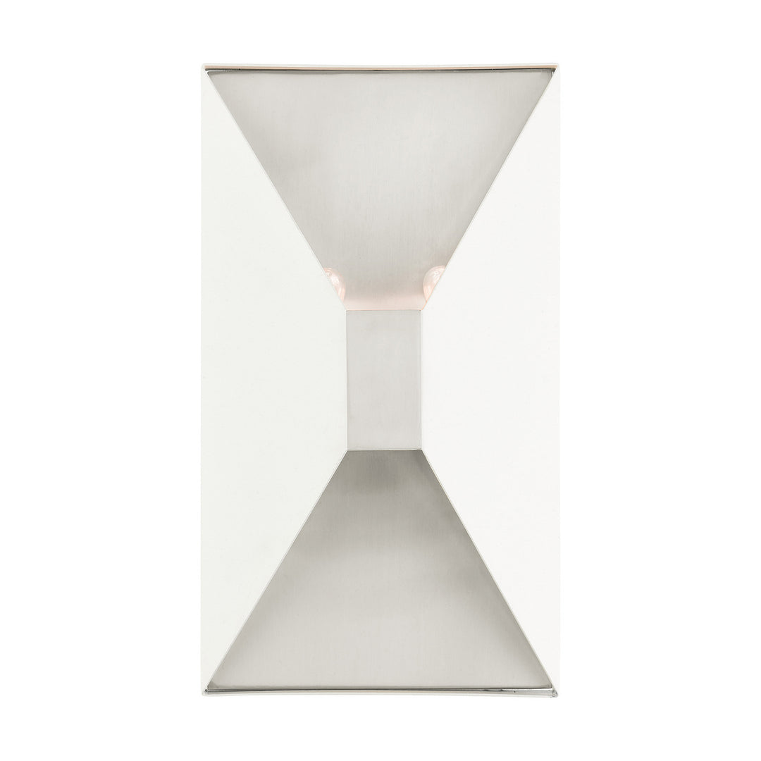 Livex Lexford 46002-13 Wall Sconce Light - Textured White w/ Brushed Nickels