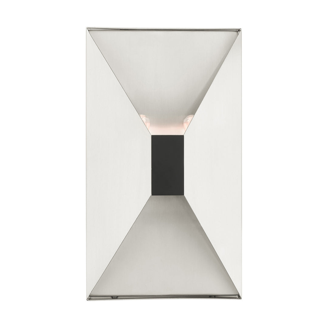 Livex Lexford 46002-91 Wall Sconce Light - Brushed Nickel w/ Black