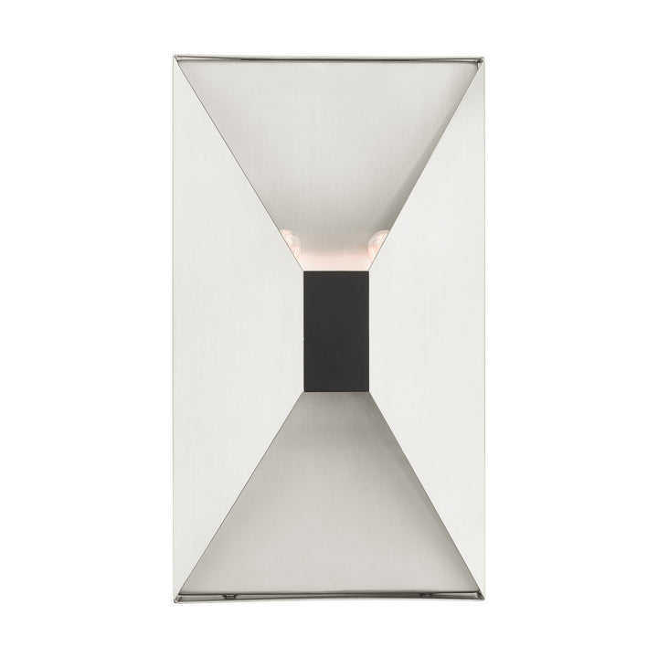 Livex Lexford 46002-91 Wall Sconce Light - Brushed Nickel w/ Black