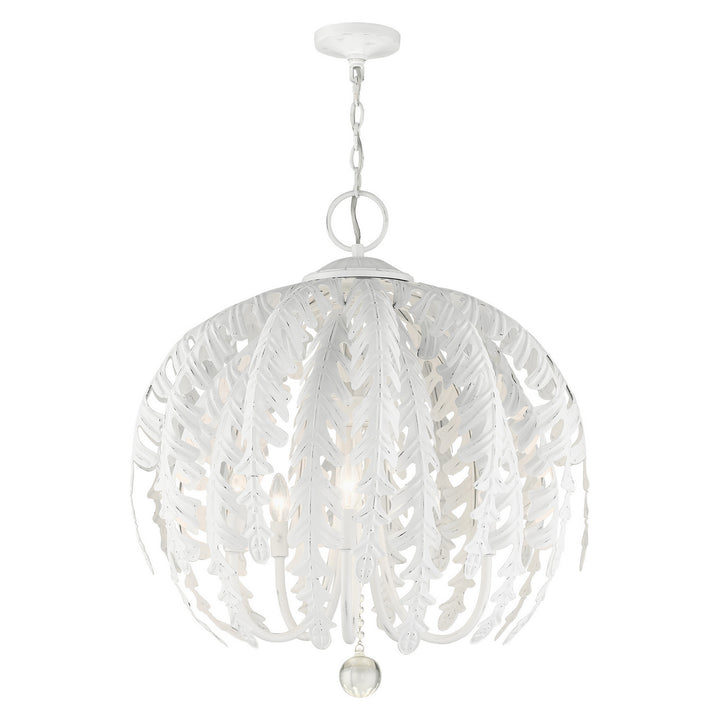 Livex Acanthus 46235-60 Chandelier Light - Antique White