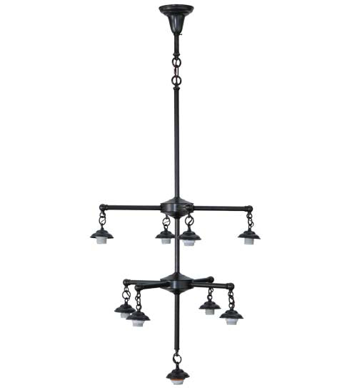 Meyda Tiffany Lighting 107193 Revival Nine Light Hanger Utility Light Bronze / Dark