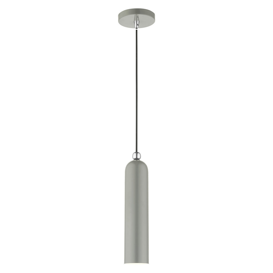 Livex Ardmore 46751-90 Pendant Light - Shiny Light Gray w/ Polished Chromes