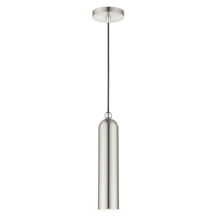 Livex Ardmore 46751-91 Pendant Light - Brushed Nickel w/ Polished Chromes