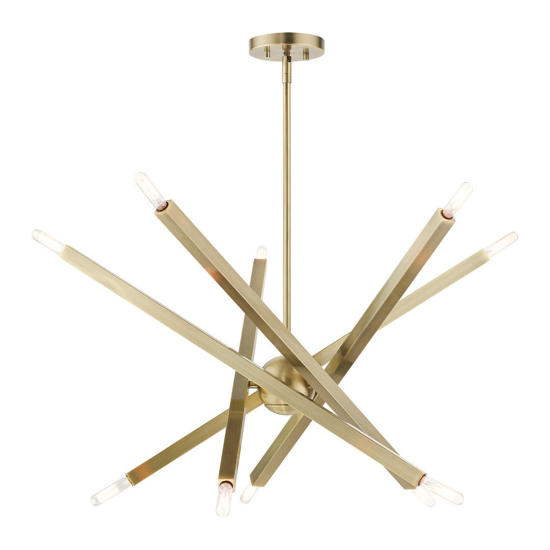 Livex Monaco 46986-01 Chandelier Light - Antique Brass