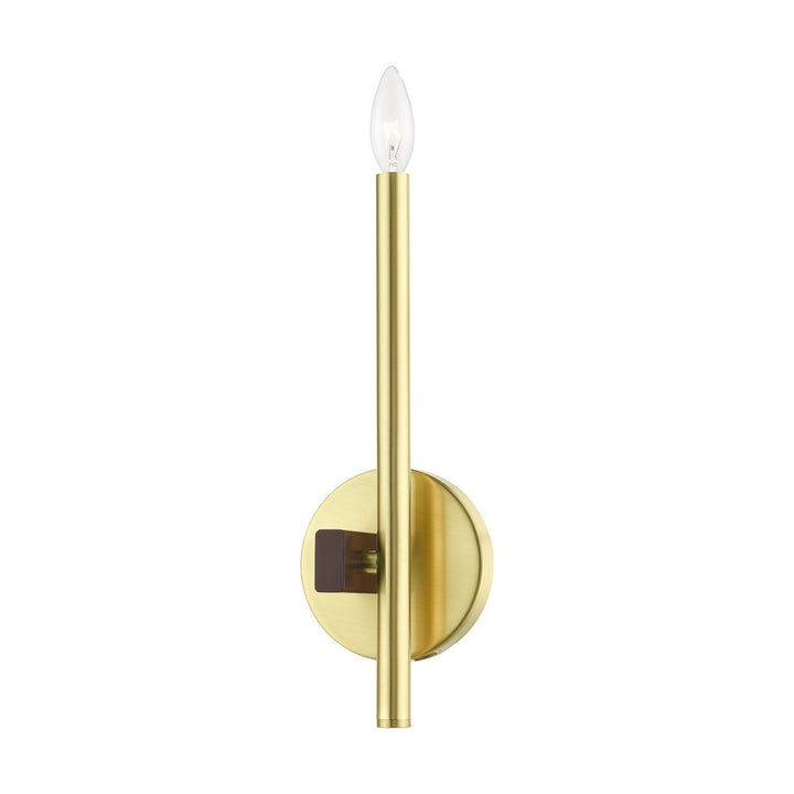 Livex Denmark 49341-12 Wall Sconce Light - Satin Brass w/ Bronzes