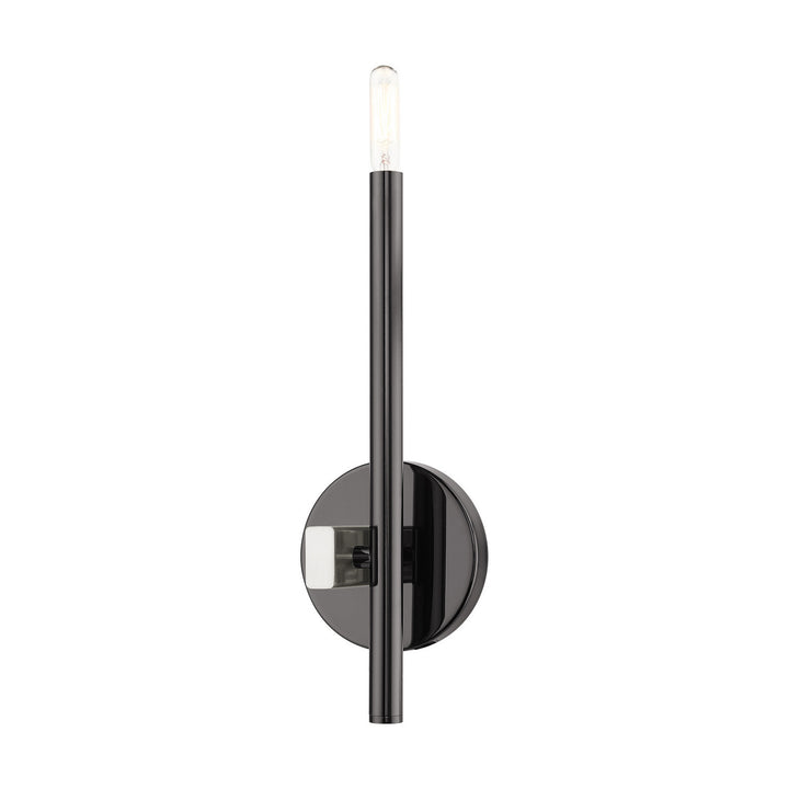 Livex Denmark 49341-46 Wall Sconce Light - Black Chrome w/ Brushed Nickels