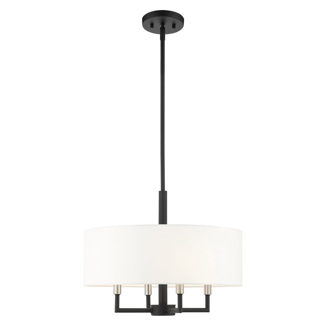 Livex Meridian 49374-04 Chandelier Light - Black w/ Brushed Nickels