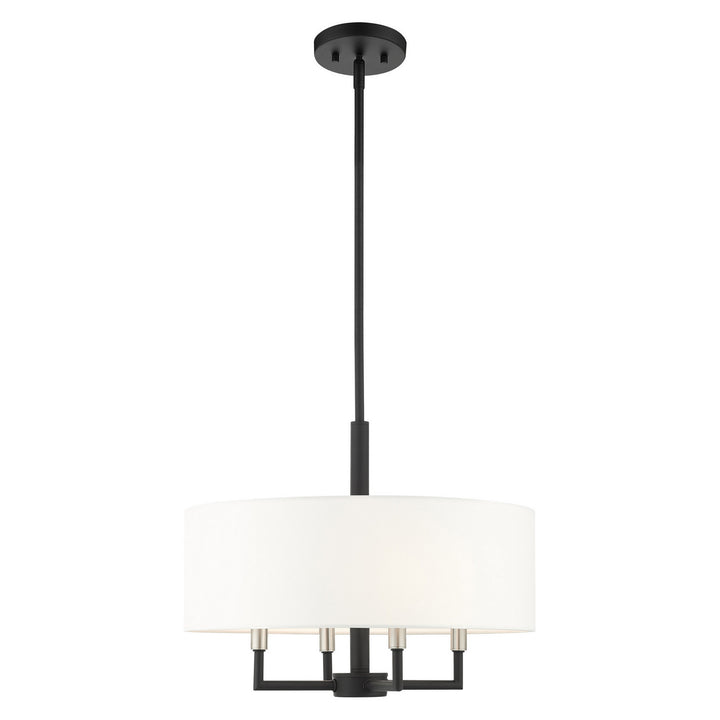 Livex Meridian 49374-04 Chandelier Light - Black w/ Brushed Nickels