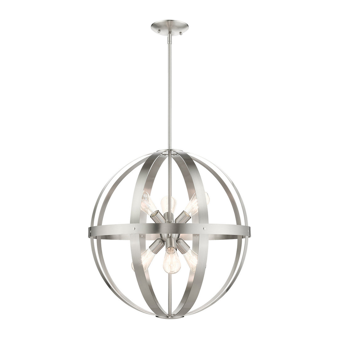 Livex Stoneridge 49646-91 Chandelier Light - Brushed Nickel