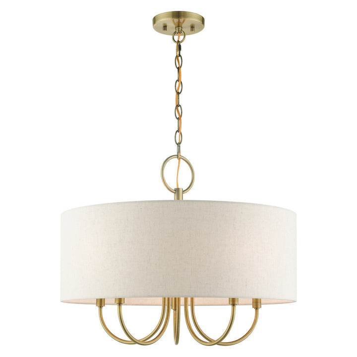 Livex Blossom 49805-01 Chandelier Light - Antique Brass