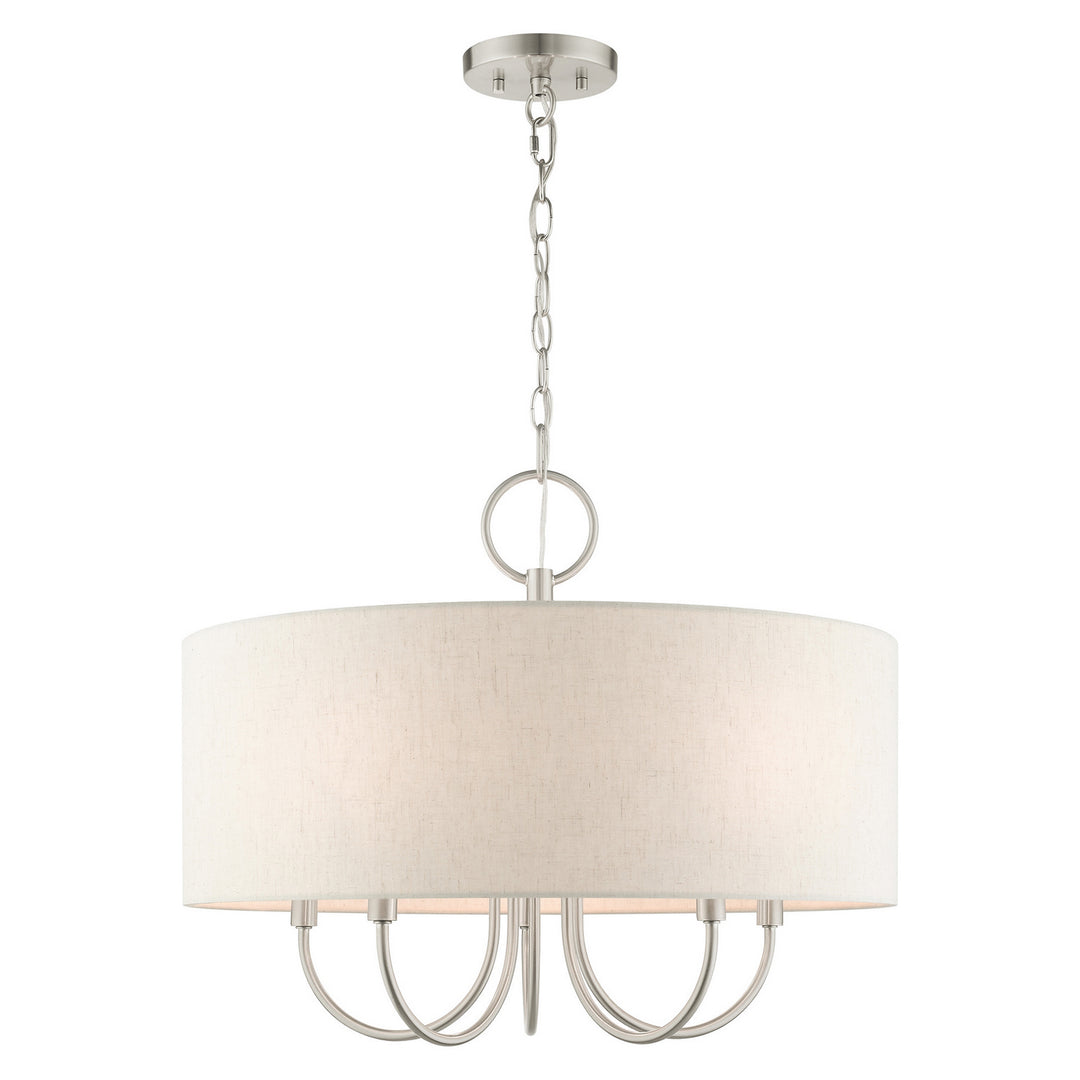 Livex Blossom 49805-91 Chandelier Light - Brushed Nickel