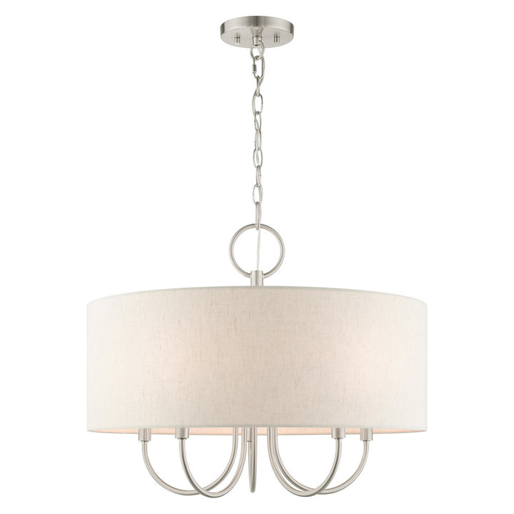 Livex Blossom 49805-91 Chandelier Light - Brushed Nickel