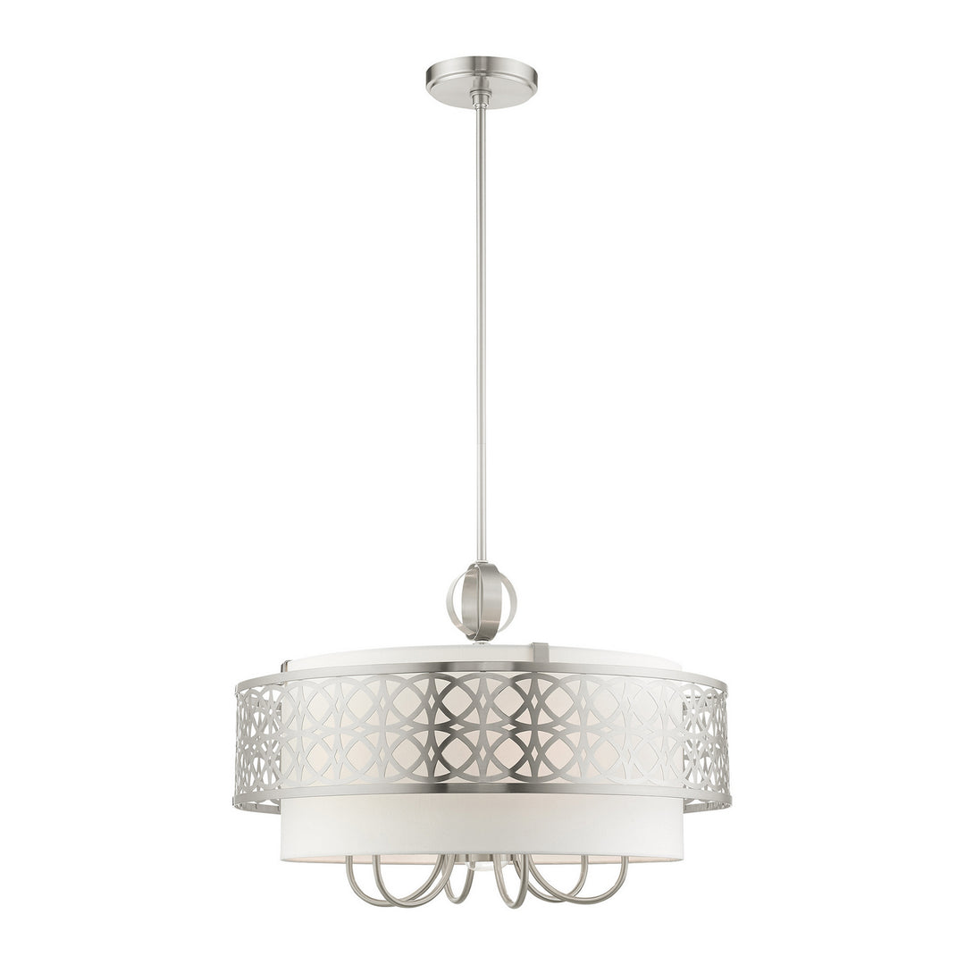 Livex Calinda 49866-91 Chandelier Light - Brushed Nickel