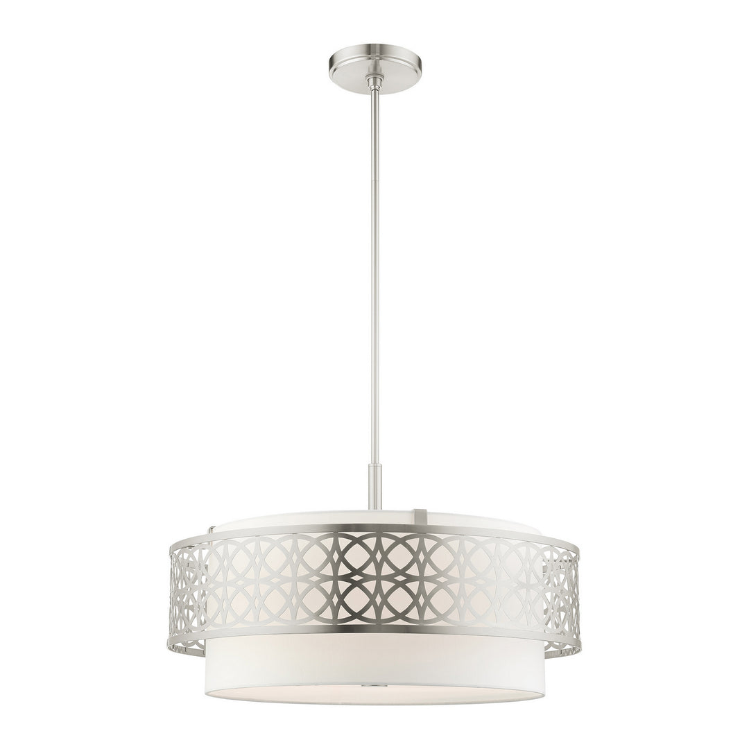 Livex Calinda 49870-91 Chandelier Light - Brushed Nickel