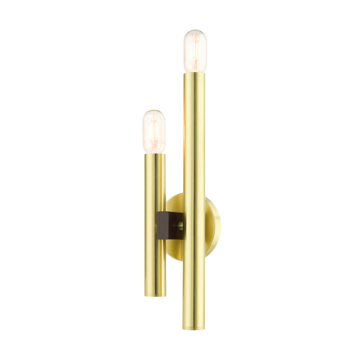 Livex Helsinki 49992-12 Wall Sconce Light - Satin Brass w/ Bronzes