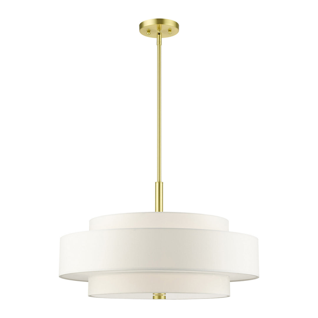 Livex Meridian 50875-12 Pendant Light - Satin Brass