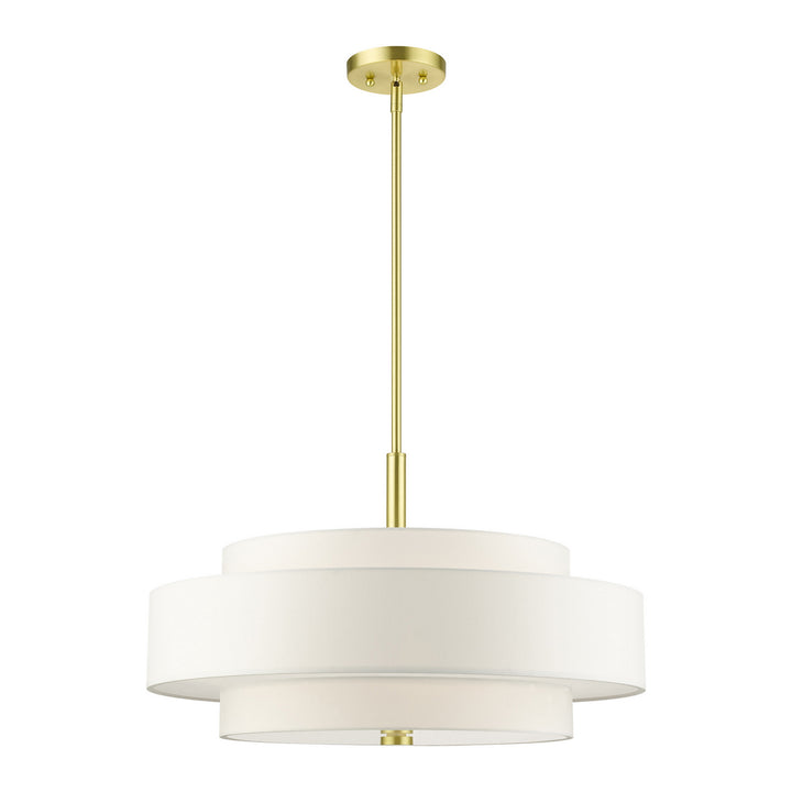 Livex Meridian 50875-12 Pendant Light - Satin Brass