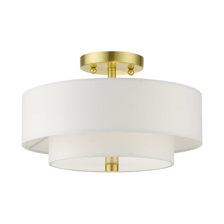 Livex Meridian 51042-12 Ceiling Light - Satin Brass