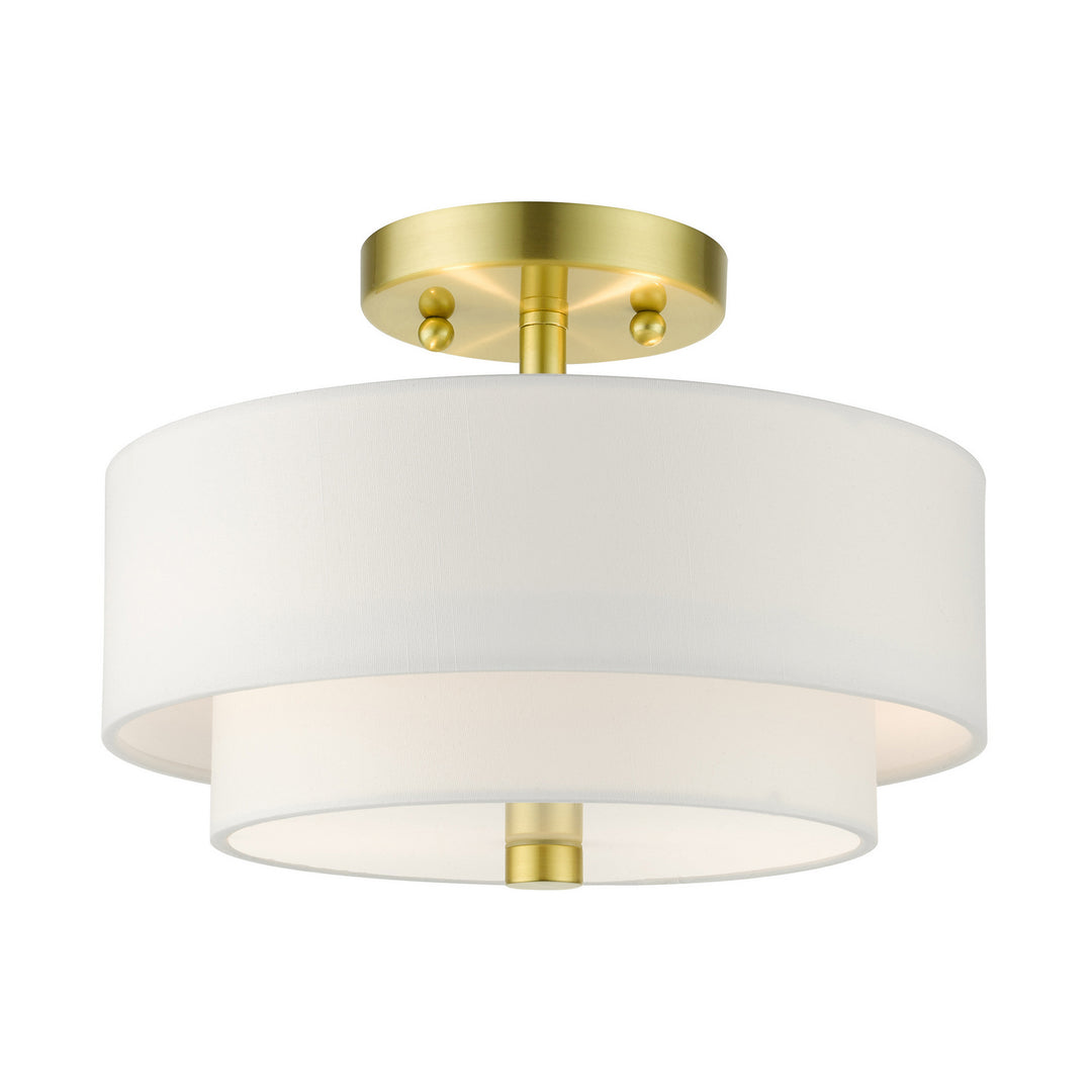 Livex Meridian 51043-12 Ceiling Light - Satin Brass