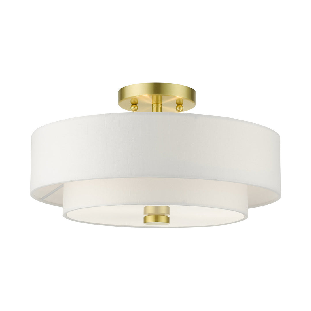 Livex Meridian 51044-12 Ceiling Light - Satin Brass