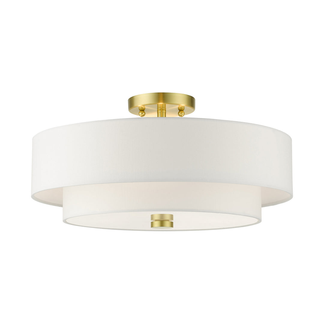 Livex Meridian 51045-12 Ceiling Light - Satin Brass