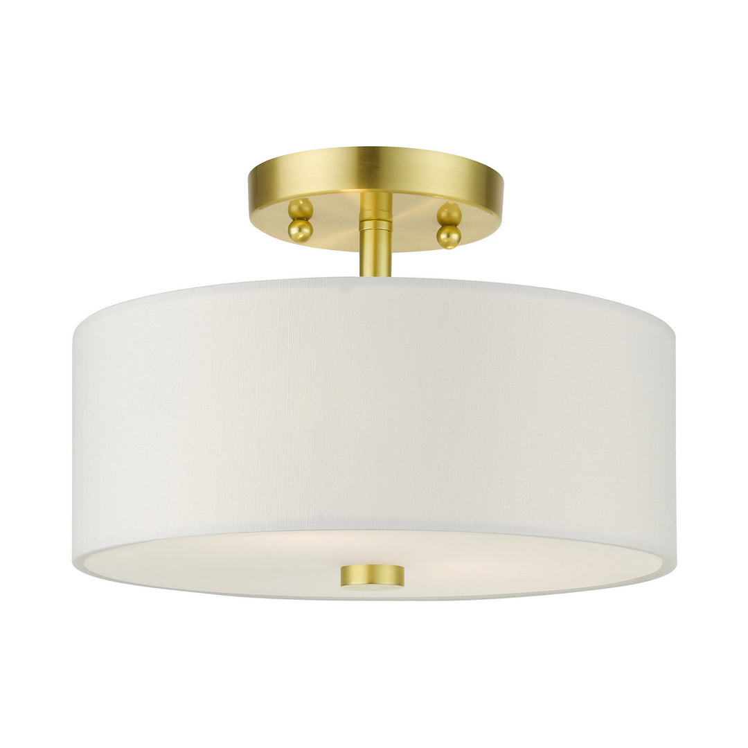 Livex Meridian 51052-12 Ceiling Light - Satin Brass