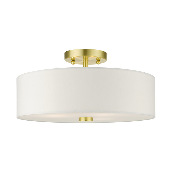 Livex Meridian 51054-12 Ceiling Light - Satin Brass