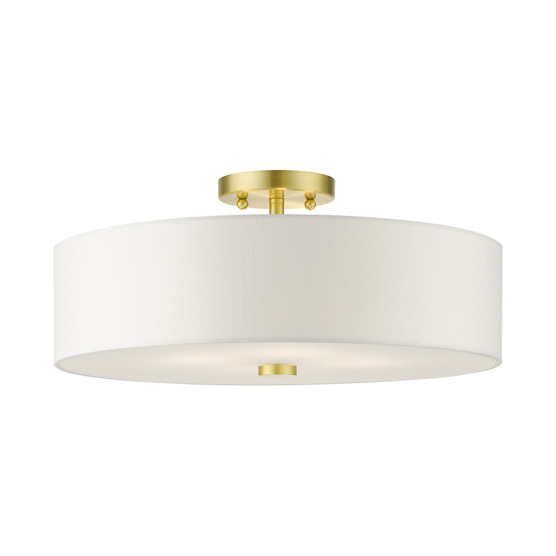 Livex Meridian 51055-12 Ceiling Light - Satin Brass