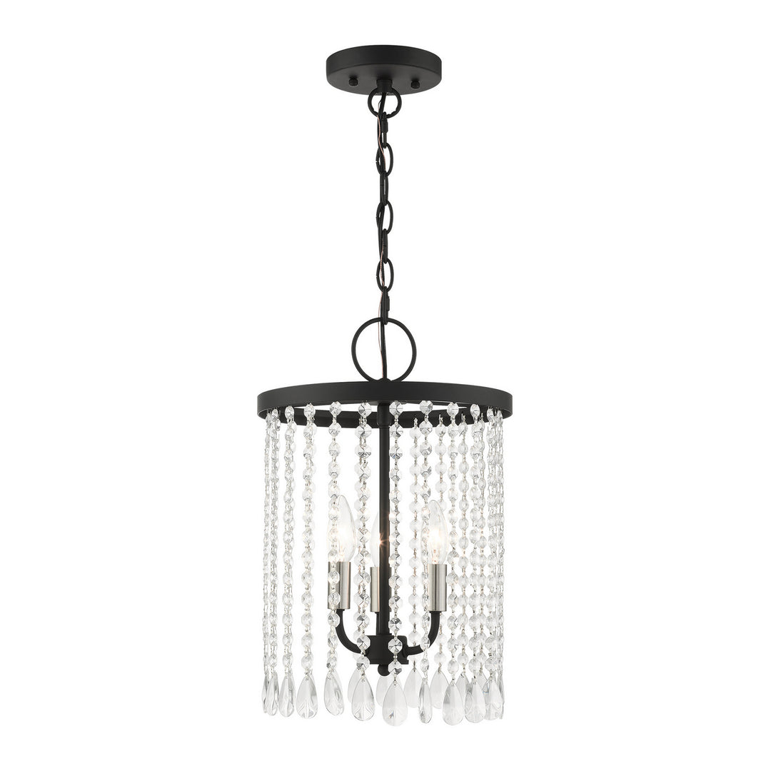 Livex Elizabeth 51060-04 Chandelier Light - Black w/ Brushed Nickels