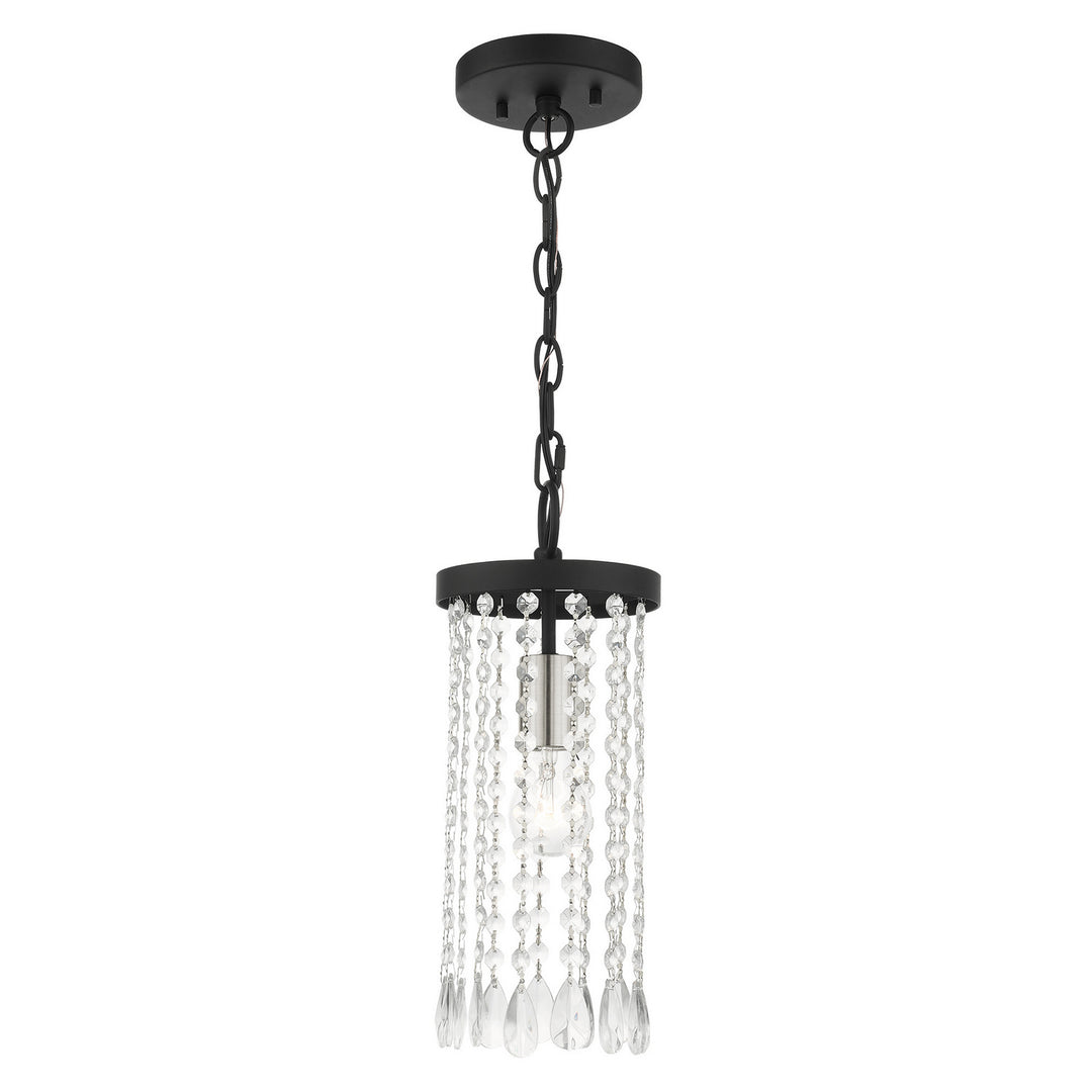 Livex Elizabeth 51062-04 Pendant Light - Black w/ Brushed Nickels