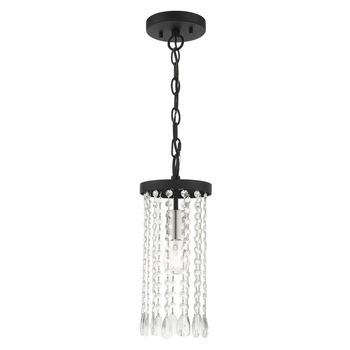 Livex Elizabeth 51062-04 Pendant Light - Black w/ Brushed Nickels