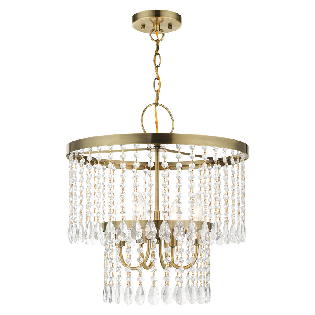 Livex Elizabeth 51064-01 Chandelier Light - Antique Brass