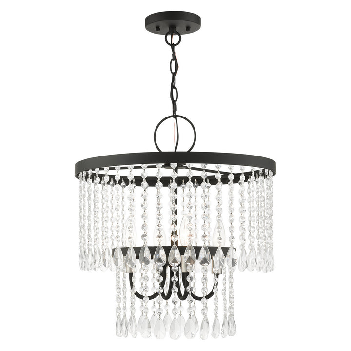 Livex Elizabeth 51064-04 Chandelier Light - Black w/ Brushed Nickels