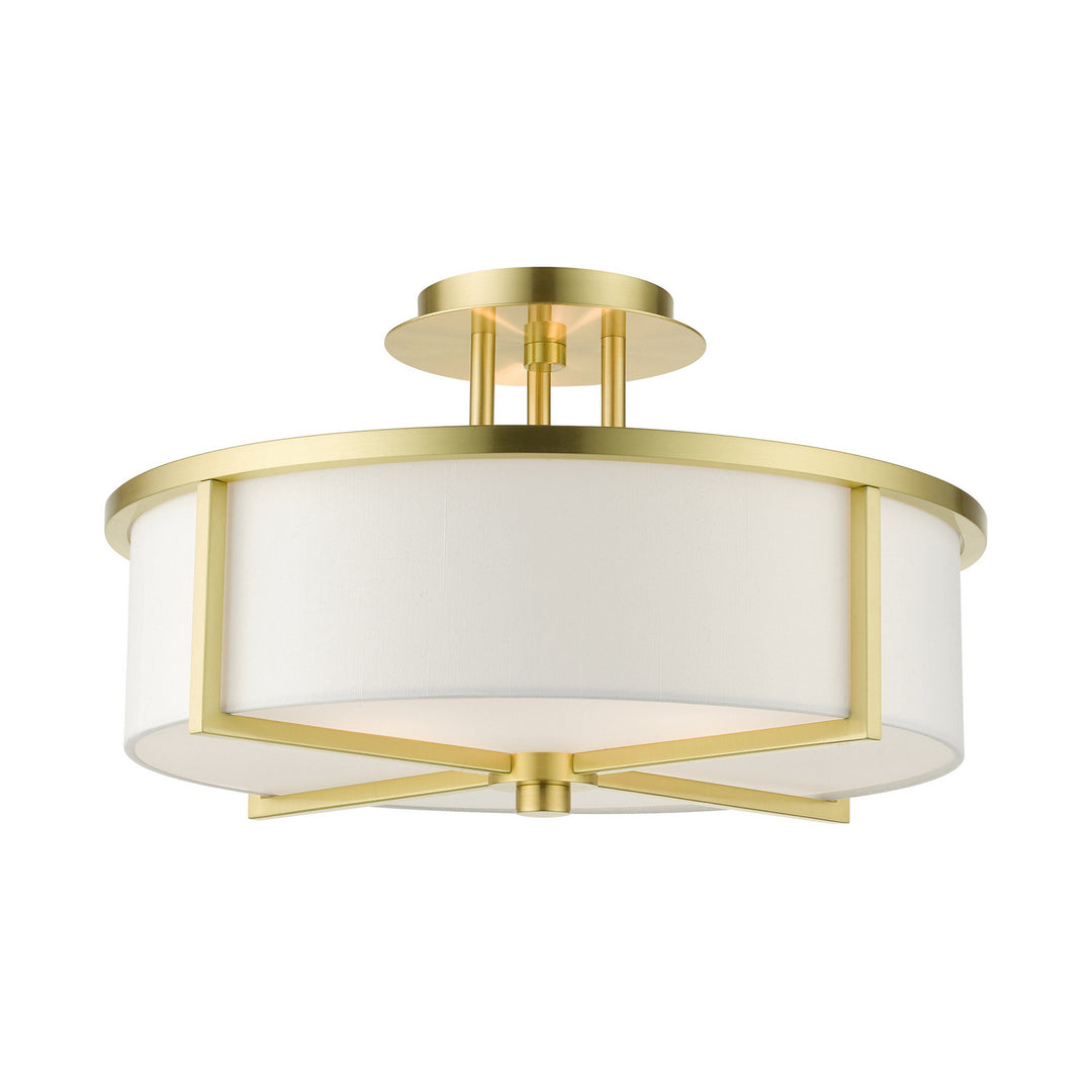 Livex Wesley 51074-12 Ceiling Light - Satin Brass