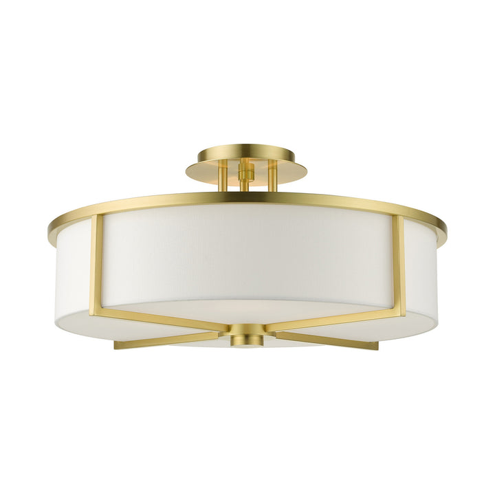 Livex Wesley 51075-12 Ceiling Light - Satin Brass