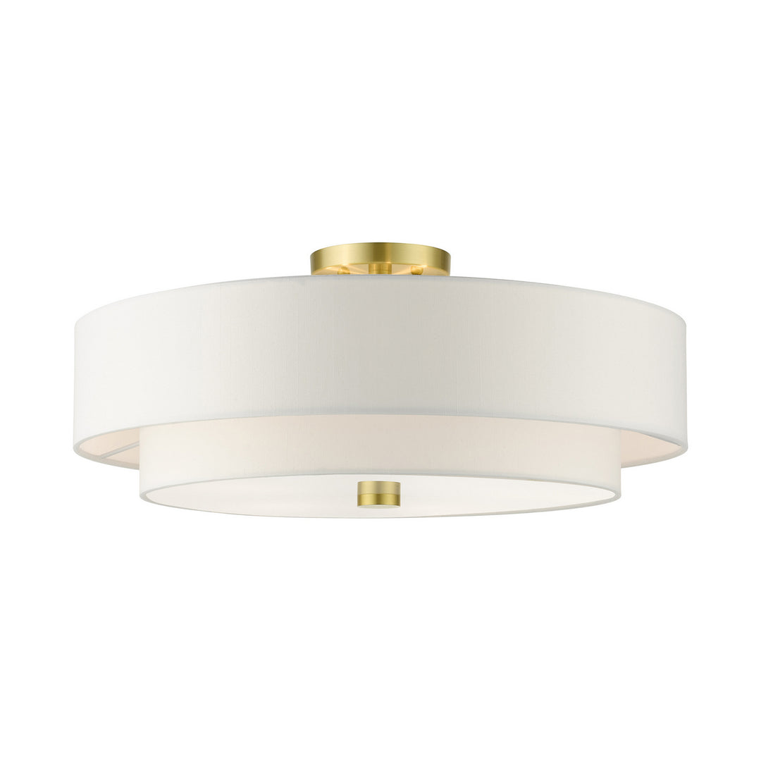 Livex Meridian 52140-12 Ceiling Light - Satin Brass